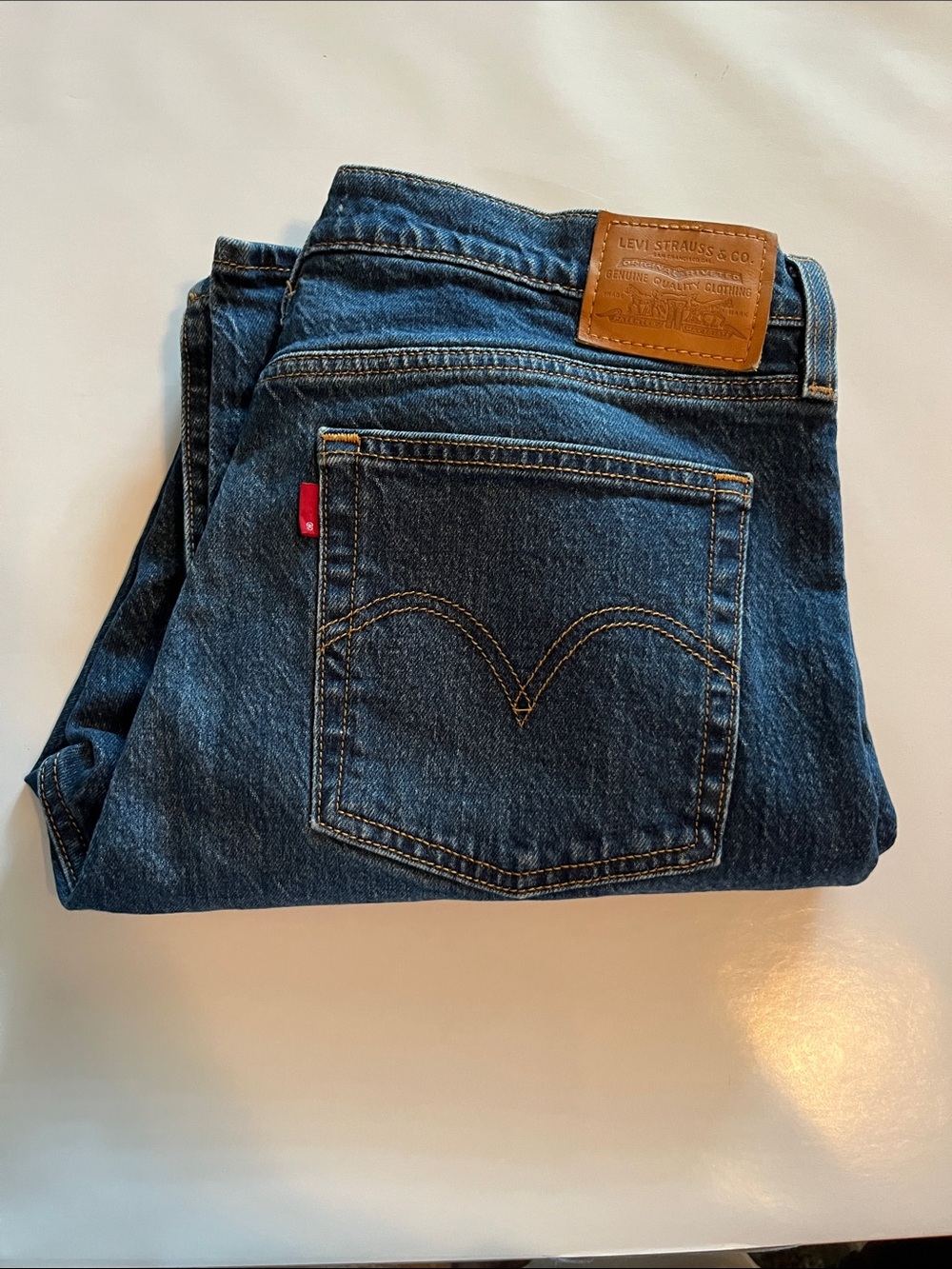 Levi’s Premium Denim Wedgie Straight High Rise Size 31 - Picture 3 of 16